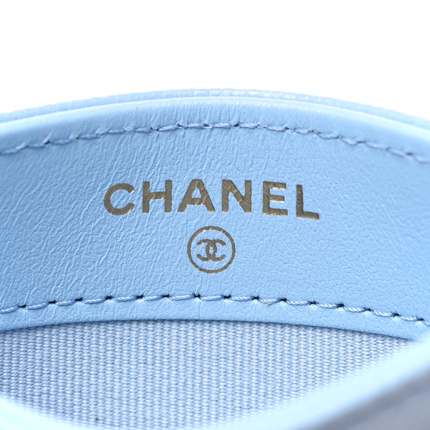 Chanel Caviar Quilted Card Holder Light Blue 6 of 8