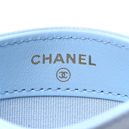 Chanel Caviar Quilted Card Holder Light Blue 6 of 8