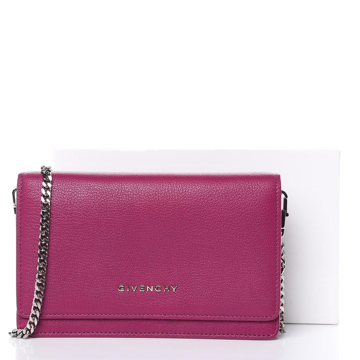 Sugar Goatskin Pandora Chain Wallet Orchid Purple