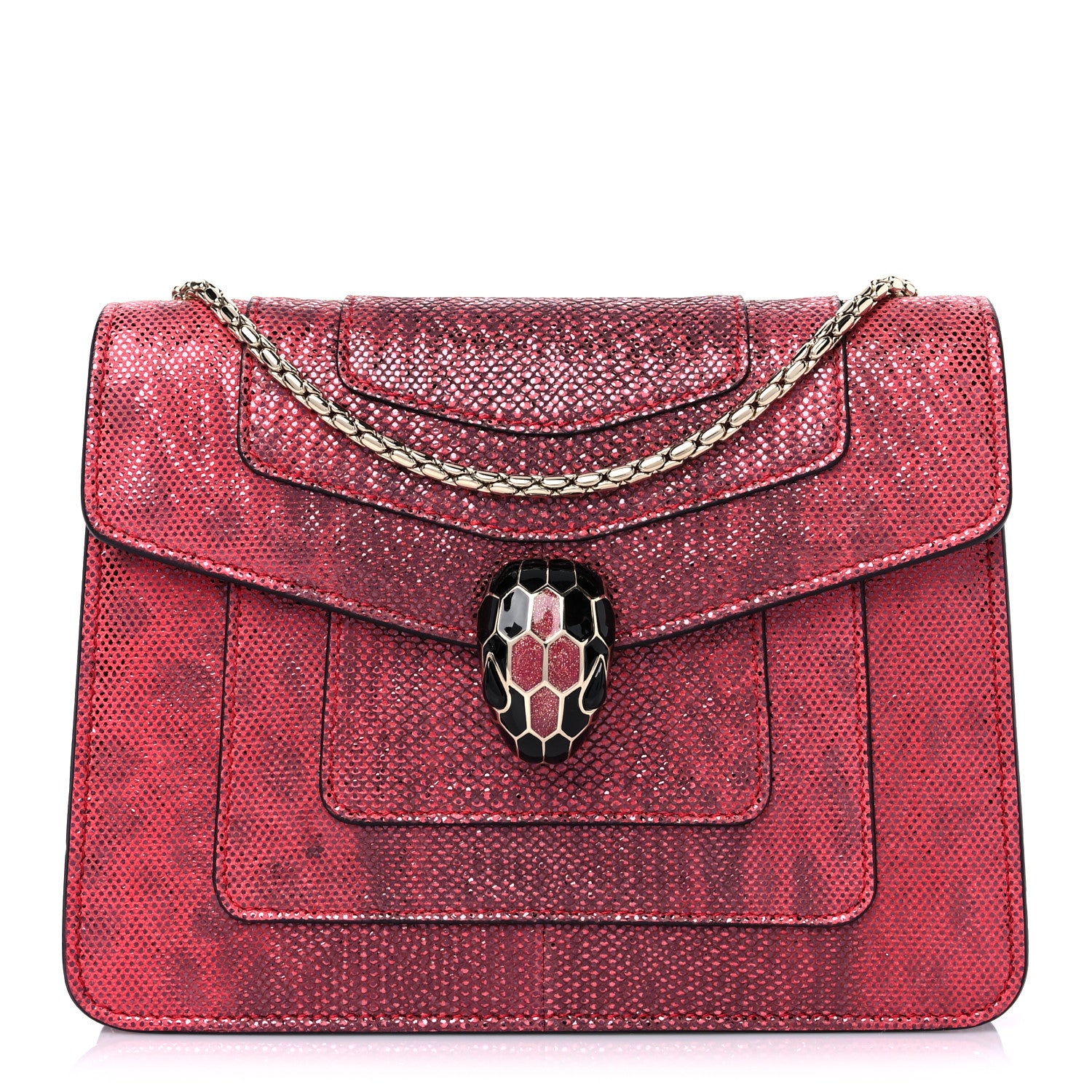 Bulgari Karung Serpenti Forever Crossbody Red 3 of 11