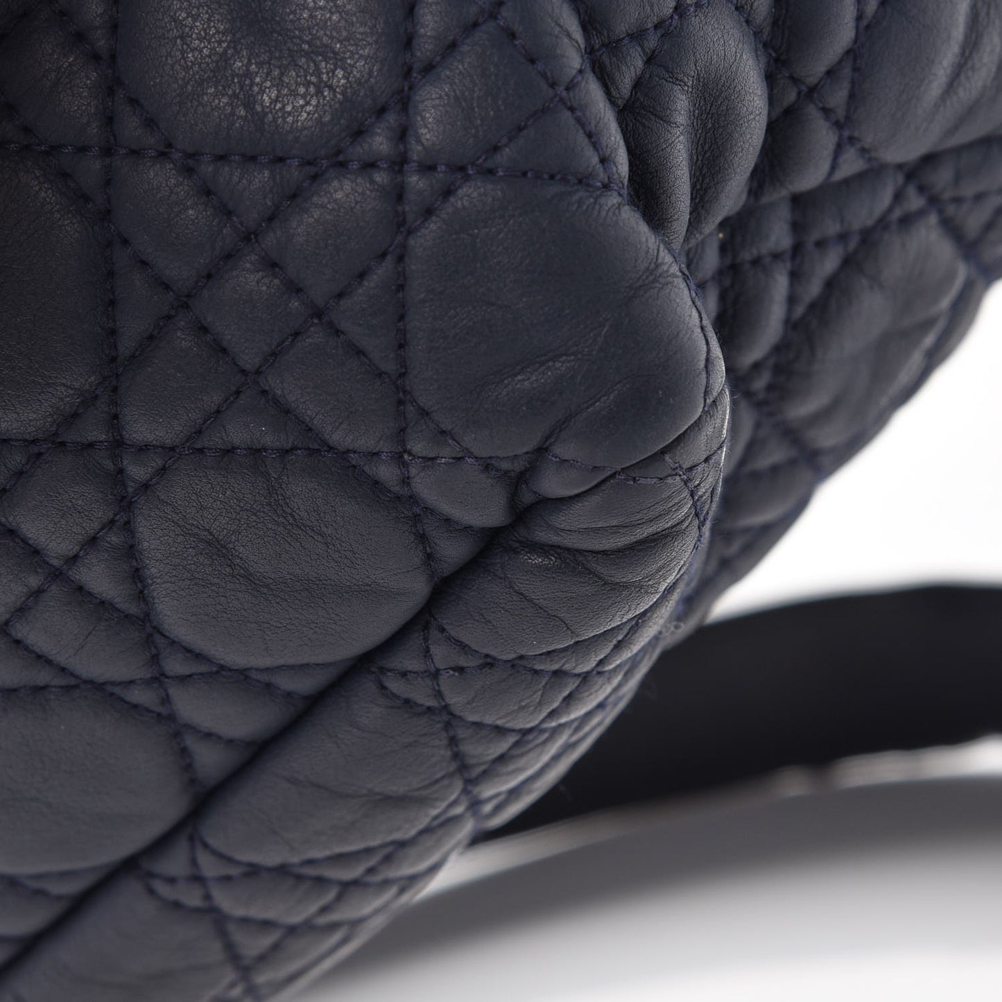 Lambskin Cannage Large New Lock Flap Bag Blue
