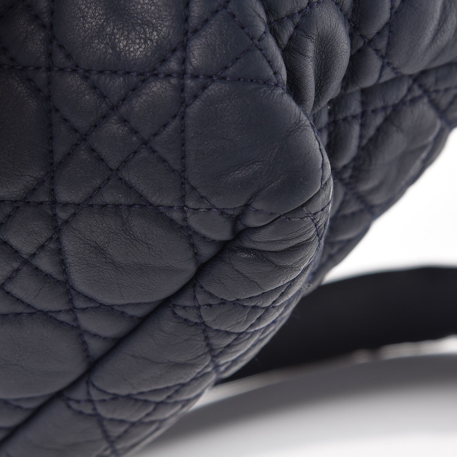 Christian Dior Lambskin Cannage Large New Lock Flap Bag Blue 17 of 17
