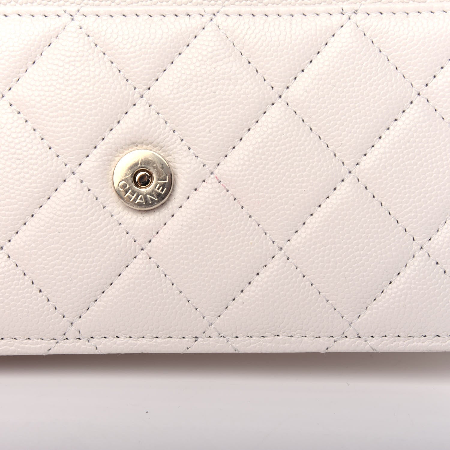 Chanel Caviar Quilted Wallet On Chain WOC White 13 of 13