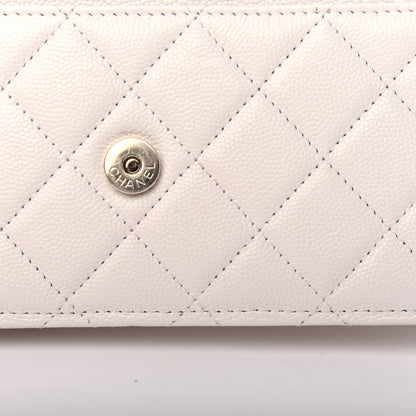 Chanel Caviar Quilted Wallet On Chain WOC White 13 of 13
