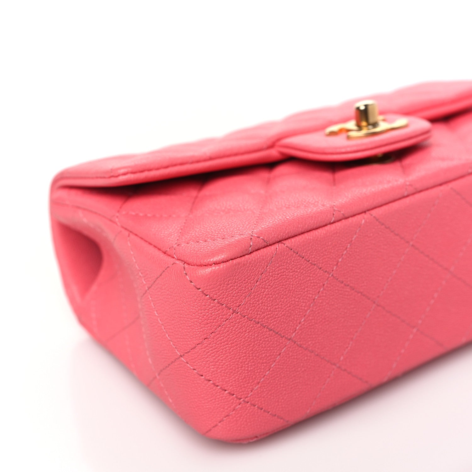 Chanel Caviar Quilted Mini Top Handle Rectangular Flap Pink 9 of 11