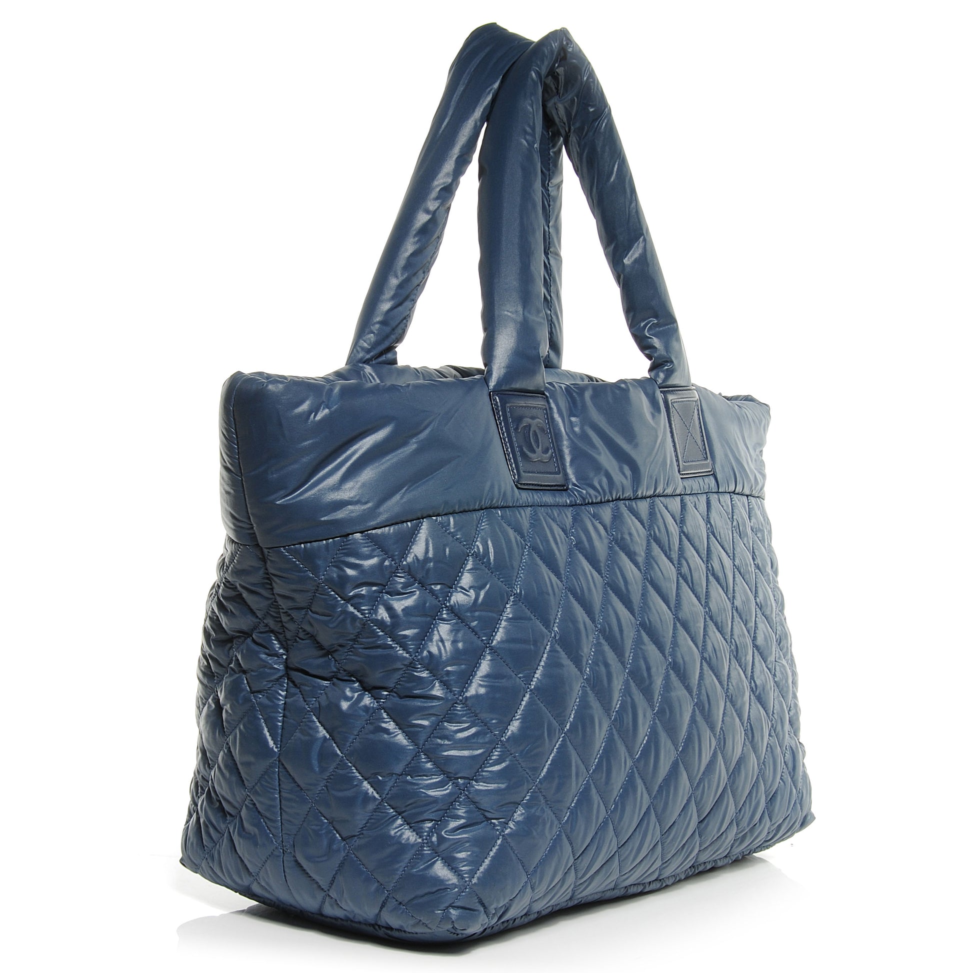 Chanel Nylon Coco Cocoon Medium Reversible Tote Blue Black 3 of 7