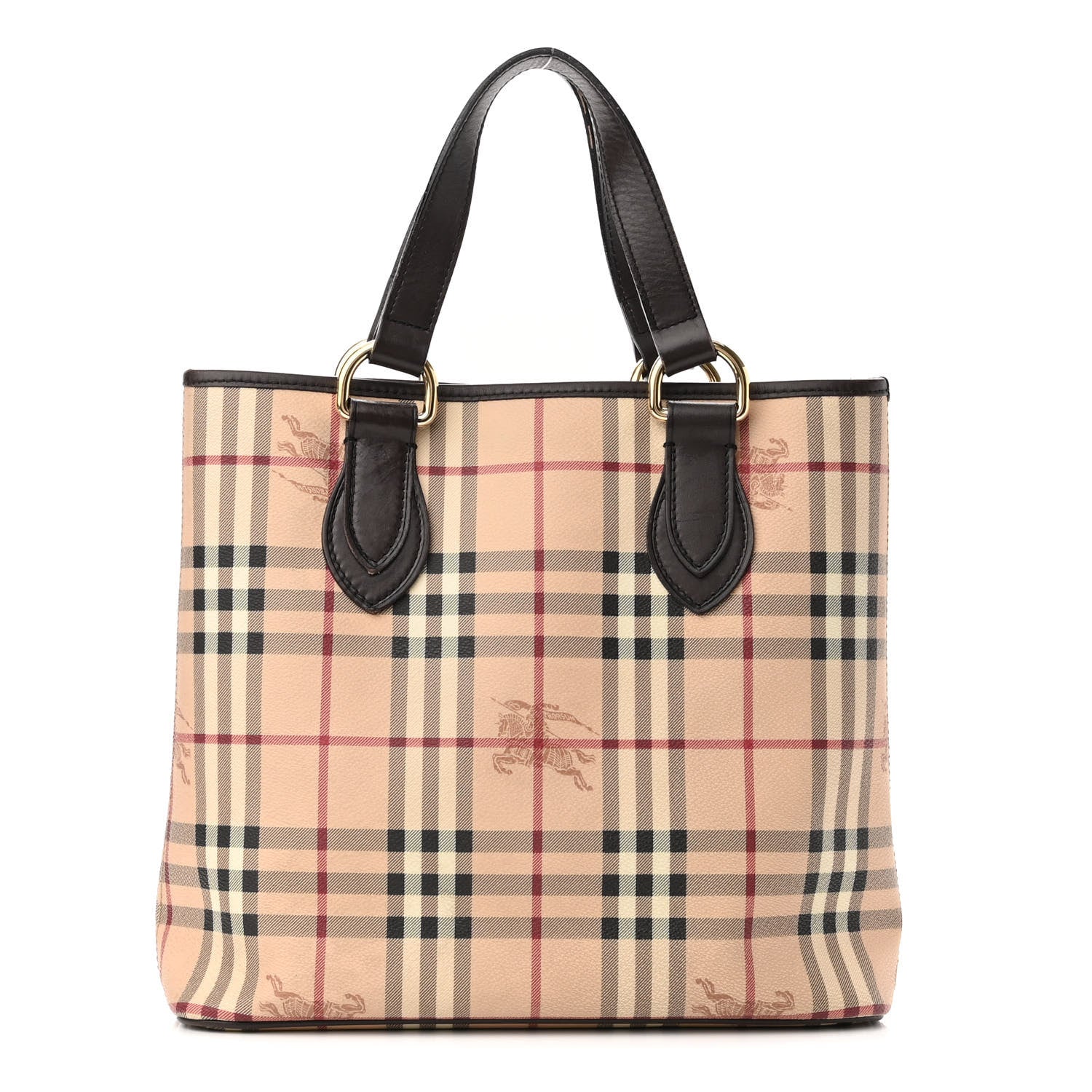 Burberry Haymarket Check Small Onslow Tote Chocolate 1 of 11