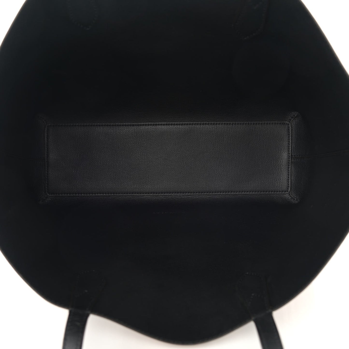 Grainy Calfskin Haymarket Check Medium Reversible Tote Black