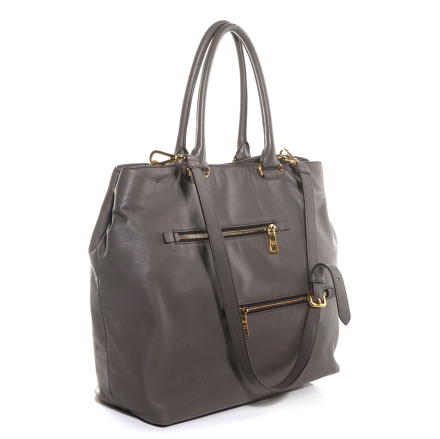 Soft Calf Zipper Detail Tote Bambu