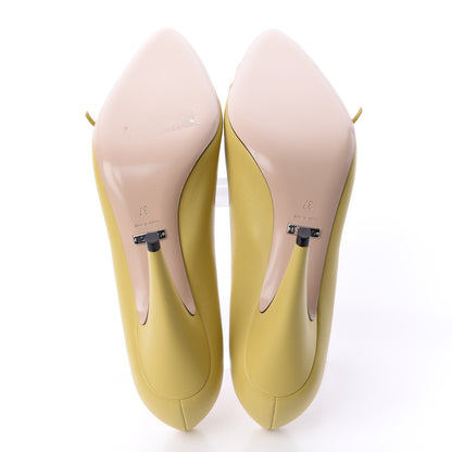 Gucci Nappa Bow High Heel Pumps 37 Light Mustard 6 of 11