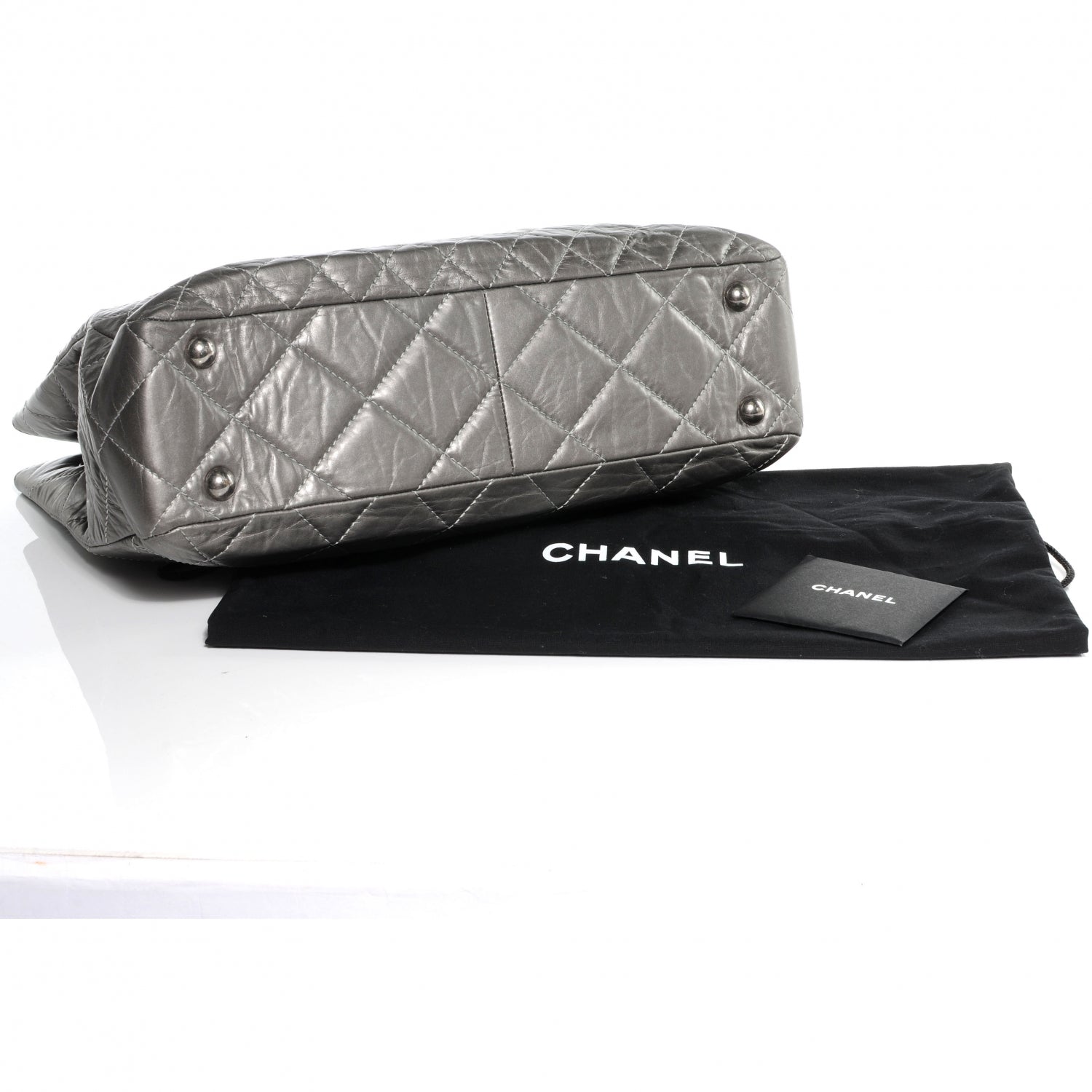 Chanel Aged Calfskin Reissue 2.55 Tote Silver 5 of 8