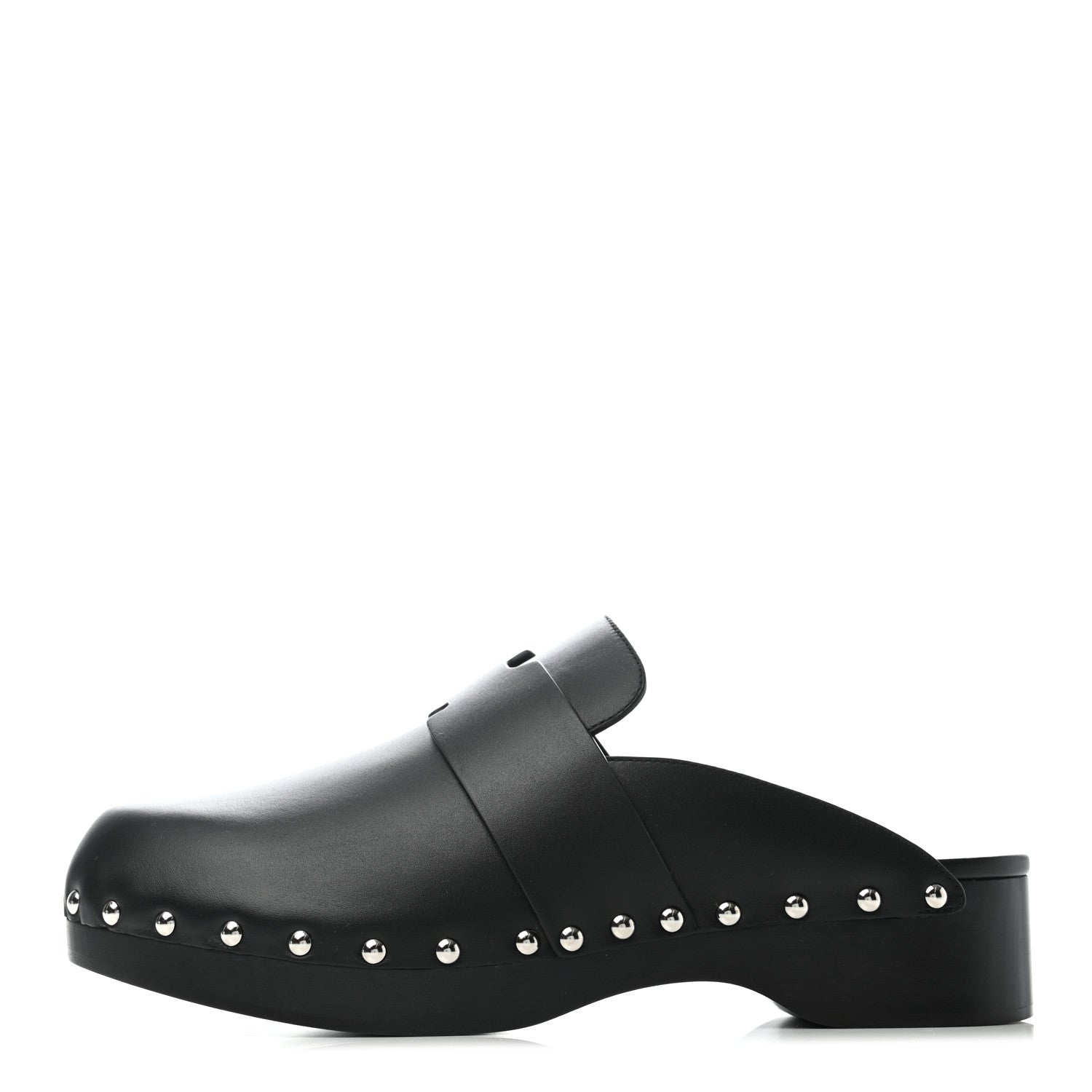 Hermes Calfskin Calya Mules 39 Black 1 of 5