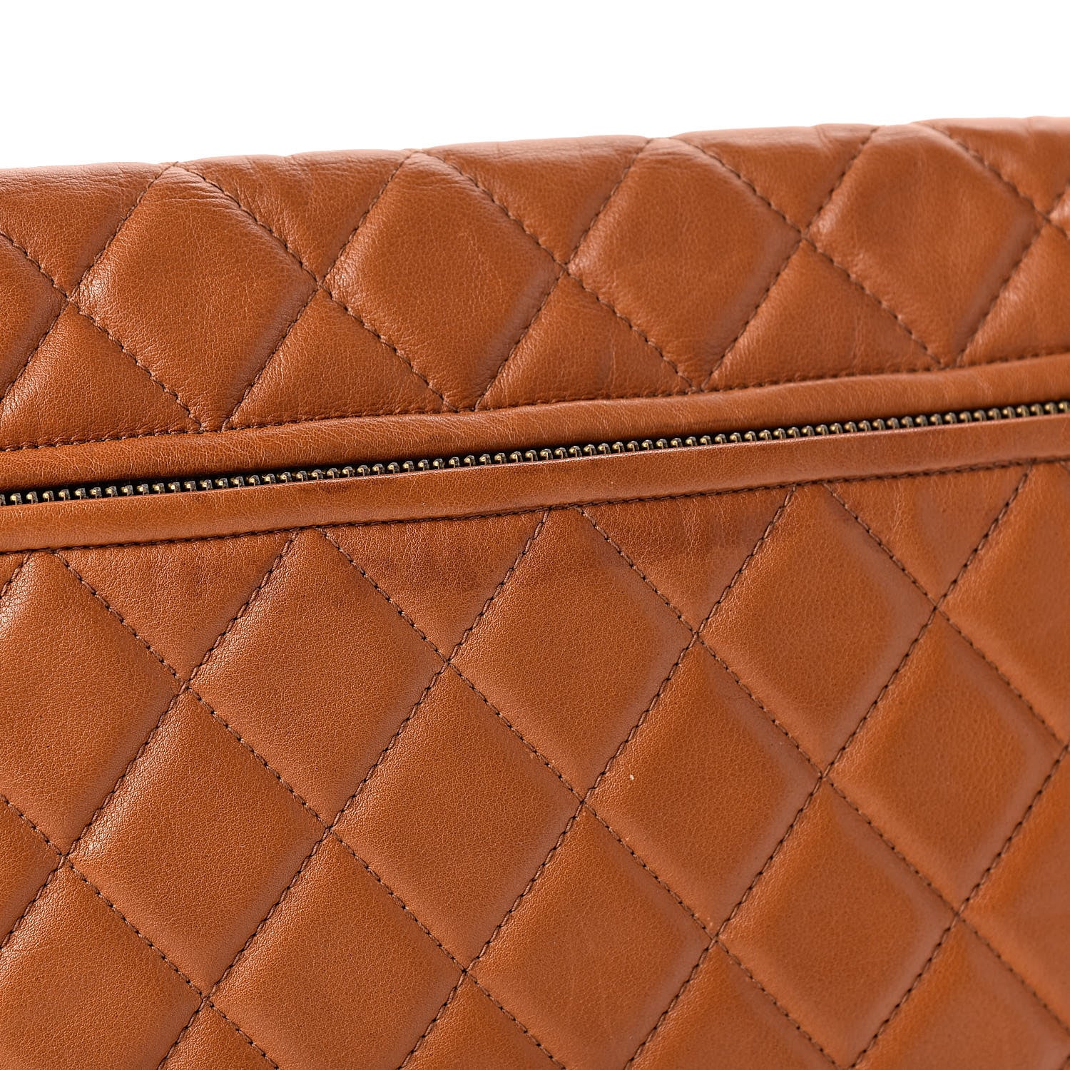 Chanel Calfskin Quilted Single Flap Dark Beige 14 of 16