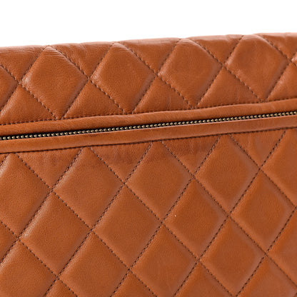Chanel Calfskin Quilted Single Flap Dark Beige 14 of 16