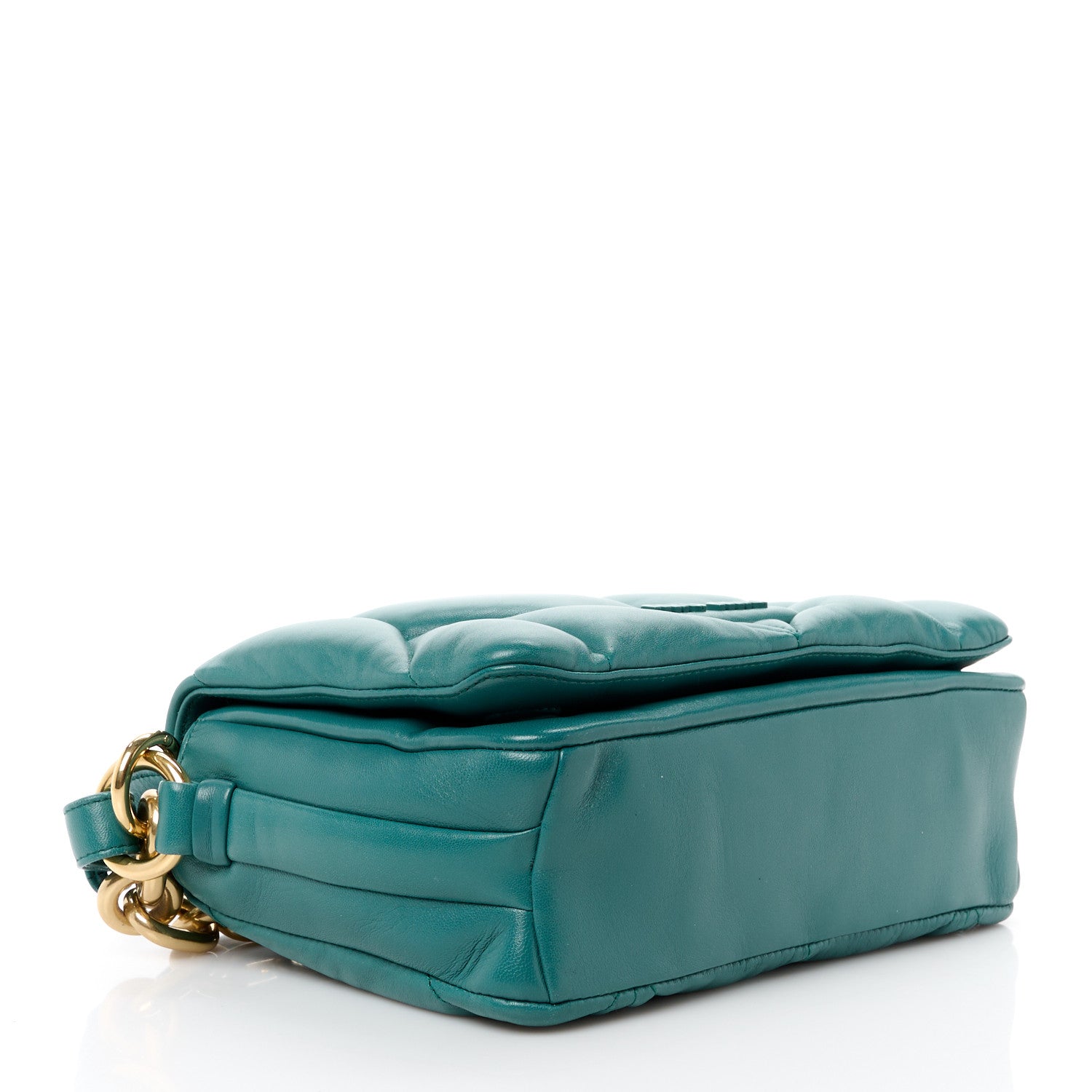 Miu Miu Nappa Quilted Shoulder Bag Laguna 4 of 12