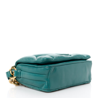 Miu Miu Nappa Quilted Shoulder Bag Laguna 4 of 12