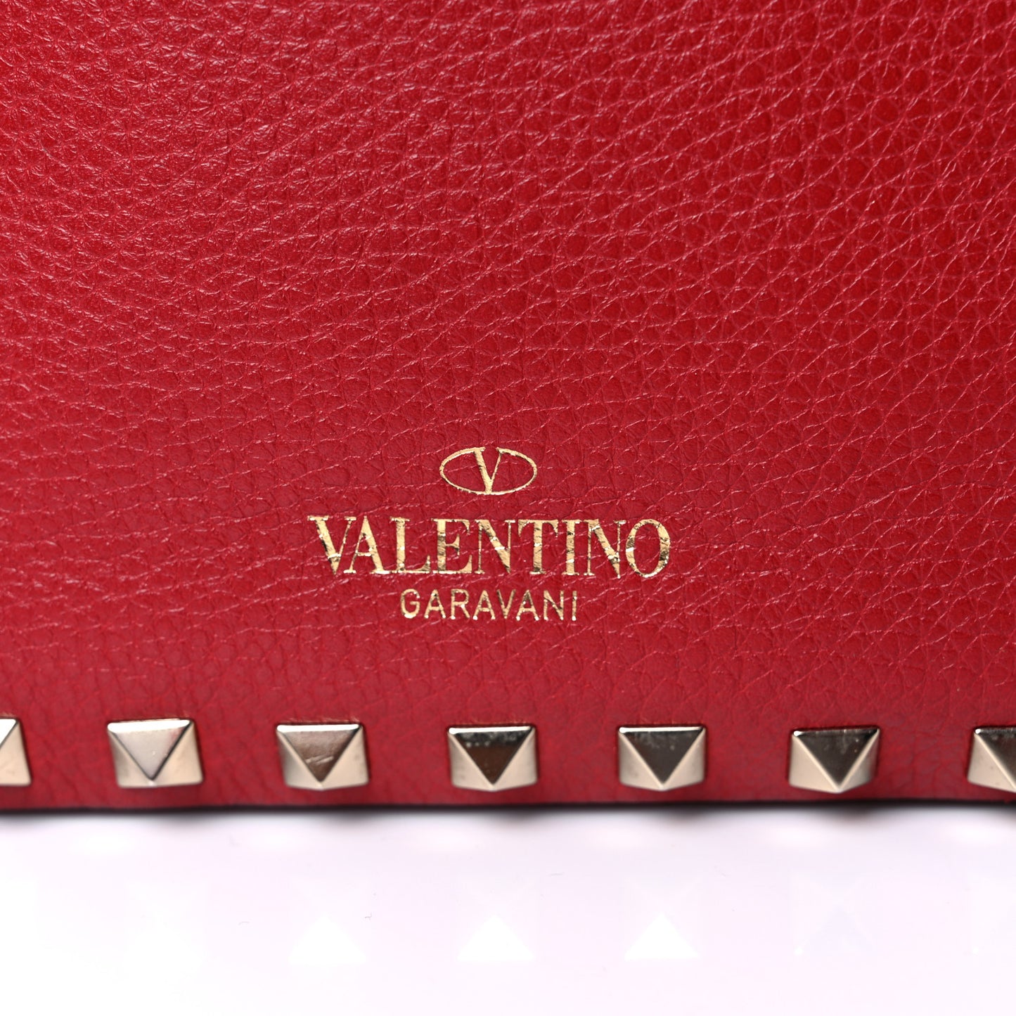 Grained Calfskin Rockstud Camera Crossbody Bag Rosso Valentino