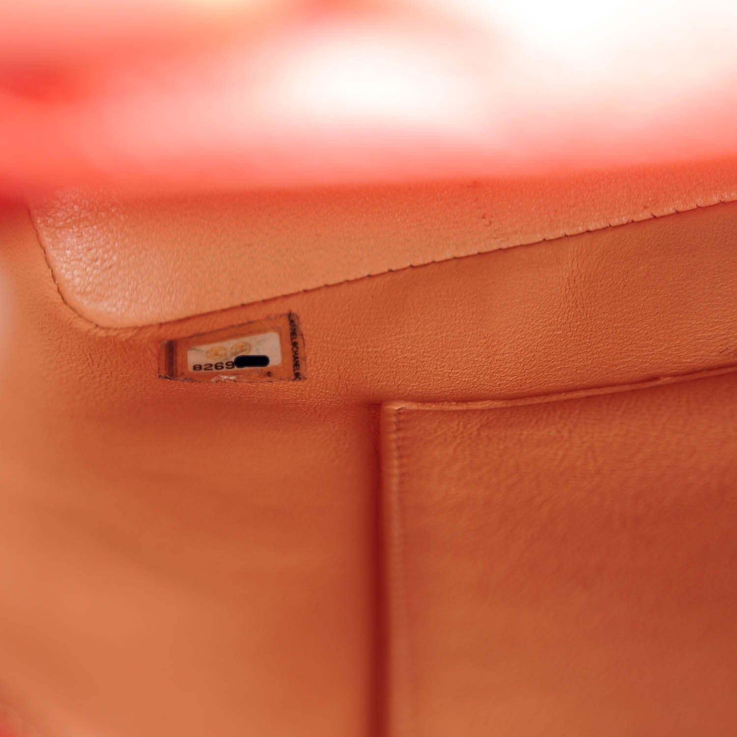 Chanel Caviar Quilted Medallion Tote Orange 7 of 7
