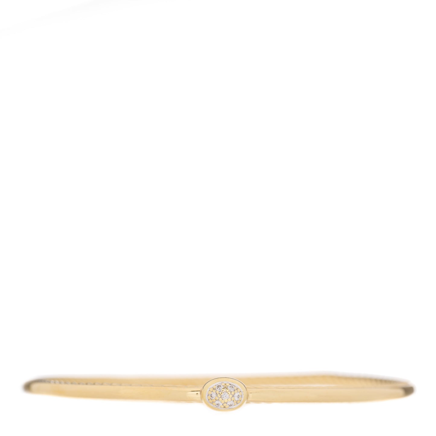 18K Yellow Gold Diamond Oval Station Bracelet