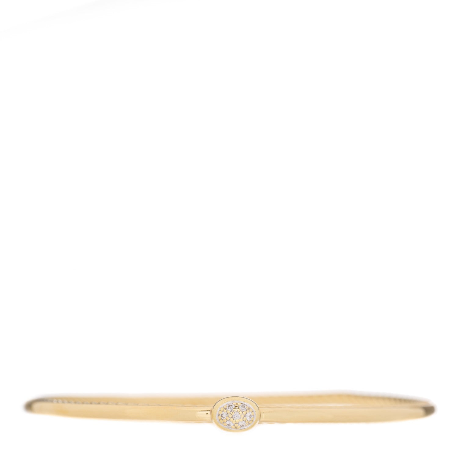 David Yurman 18K Yellow Gold Diamond Oval Station Bracelet 1 of 3