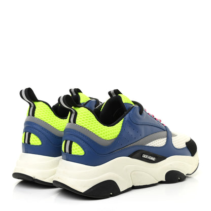 Christian Dior Technical Mesh Calfskin Mens B22 Sneakers 39.5 Blue Beige 7 of 16