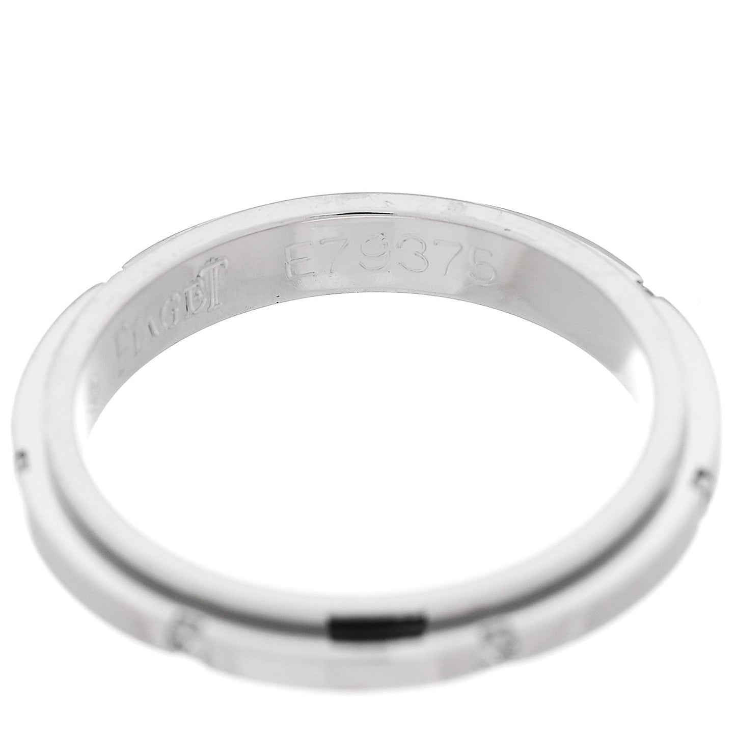 18K White Gold Diamond Small Possession Band Ring 44 3