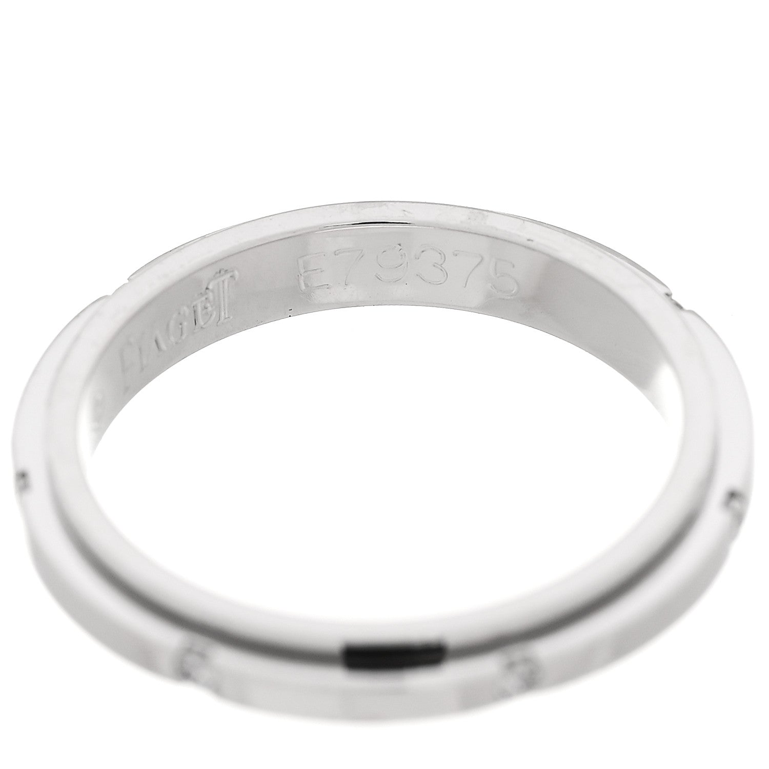 Piaget 18K White Gold Diamond Small Possession Band Ring 44 3 6 of 6