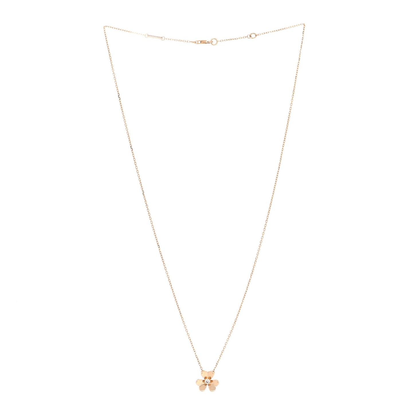 18K Yellow Gold Diamond Mini Frivole Pendant Necklace