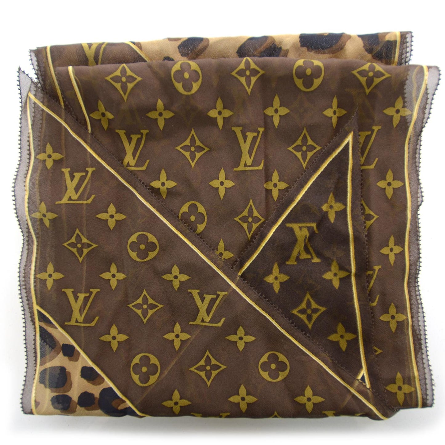 Monogram Leopard Silk Scarf