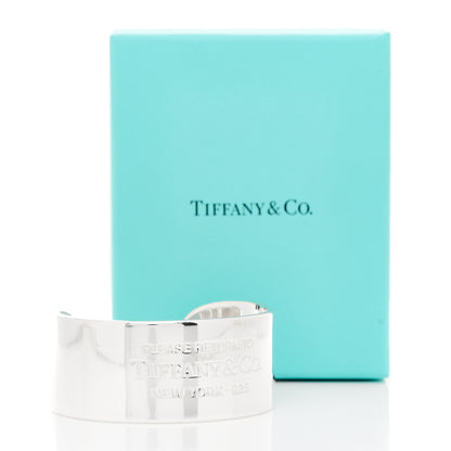 Tiffany Sterling Silver Wide Return To Tiffany Cuff Bracelet 5 of 5