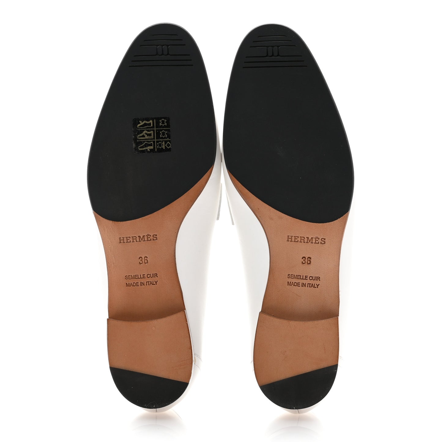 Calfskin Womens Royal Loafers 36 White