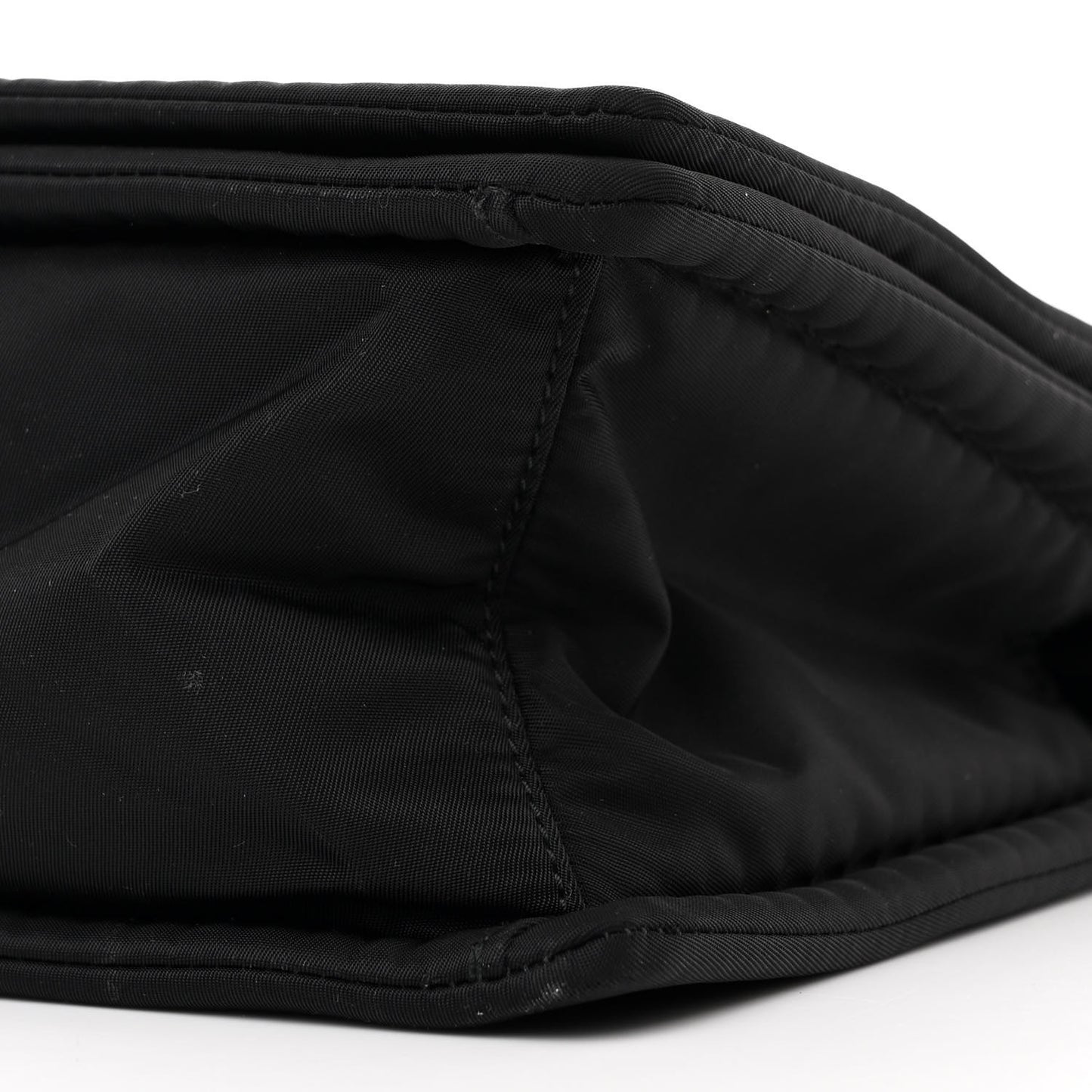 Nylon Tessuto Chain Shoulder Bag Black