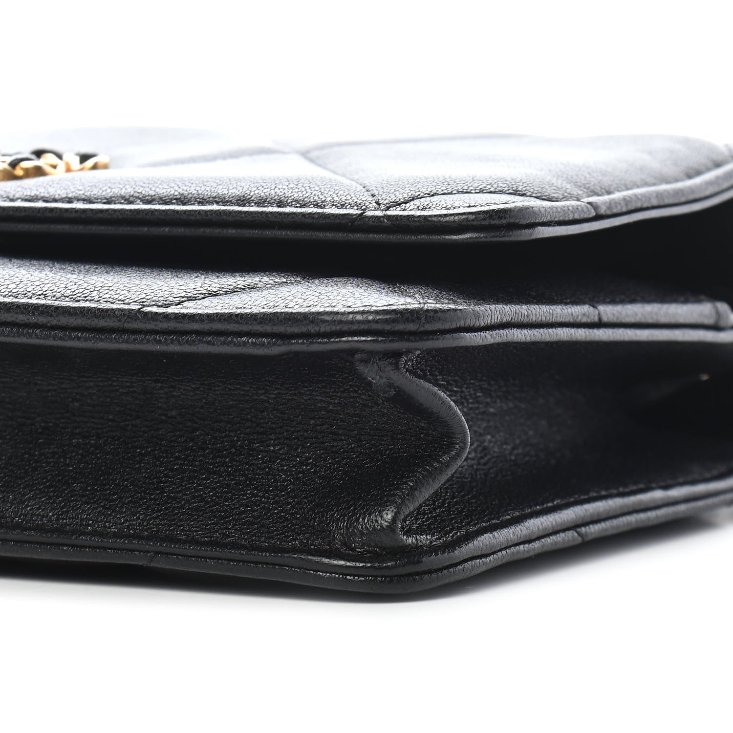 Chanel Lambskin Quilted Chanel 19 Wallet On Chain WOC Black 9 of 9