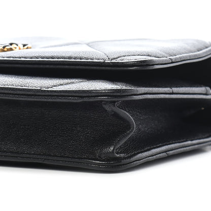 Chanel Lambskin Quilted Chanel 19 Wallet On Chain WOC Black 9 of 9