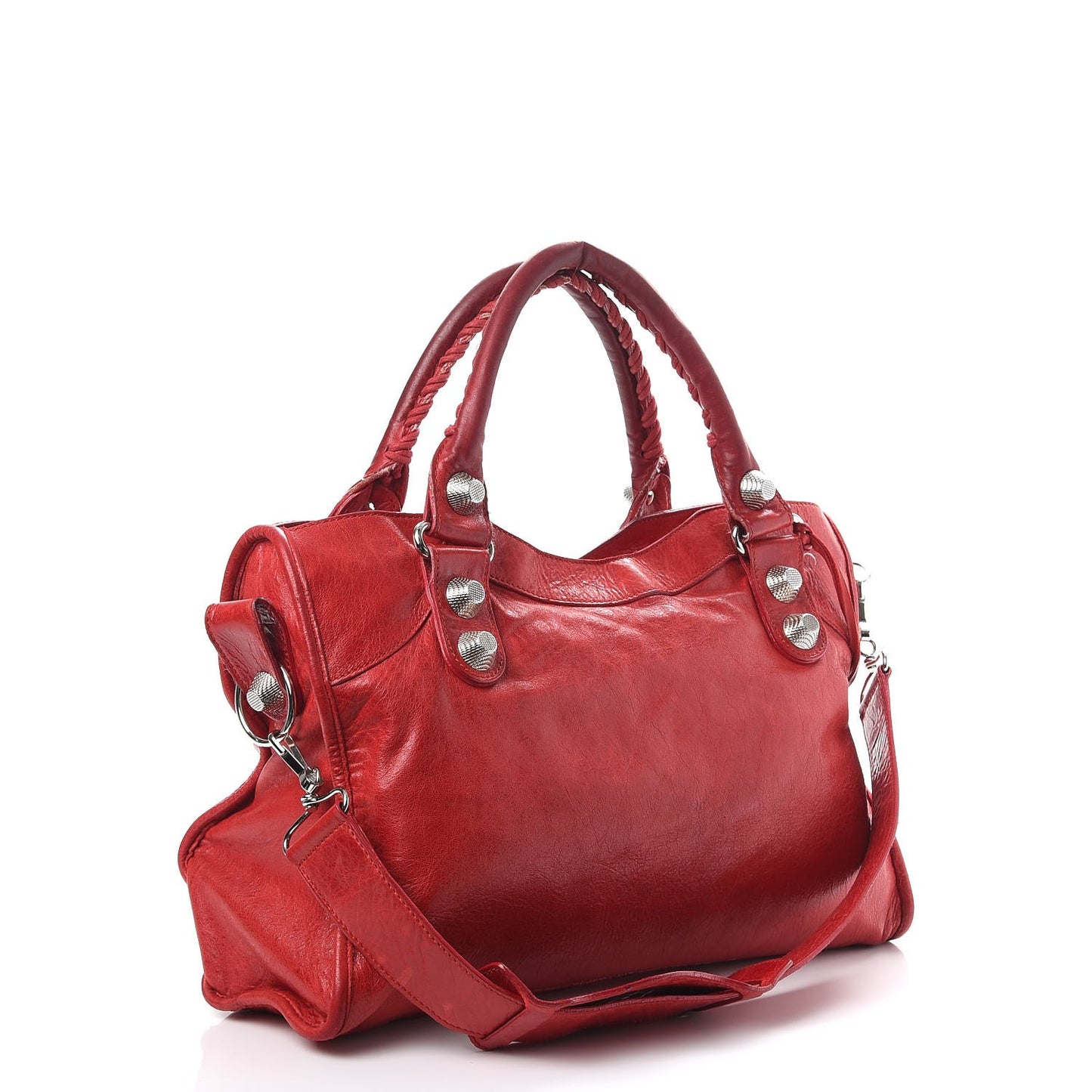 Agneau Giant 21 Silver Hardware City Bag Tomato