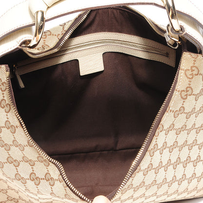 Gucci Monogram Medium Horsebit Chain Hobo Off White 5 of 9