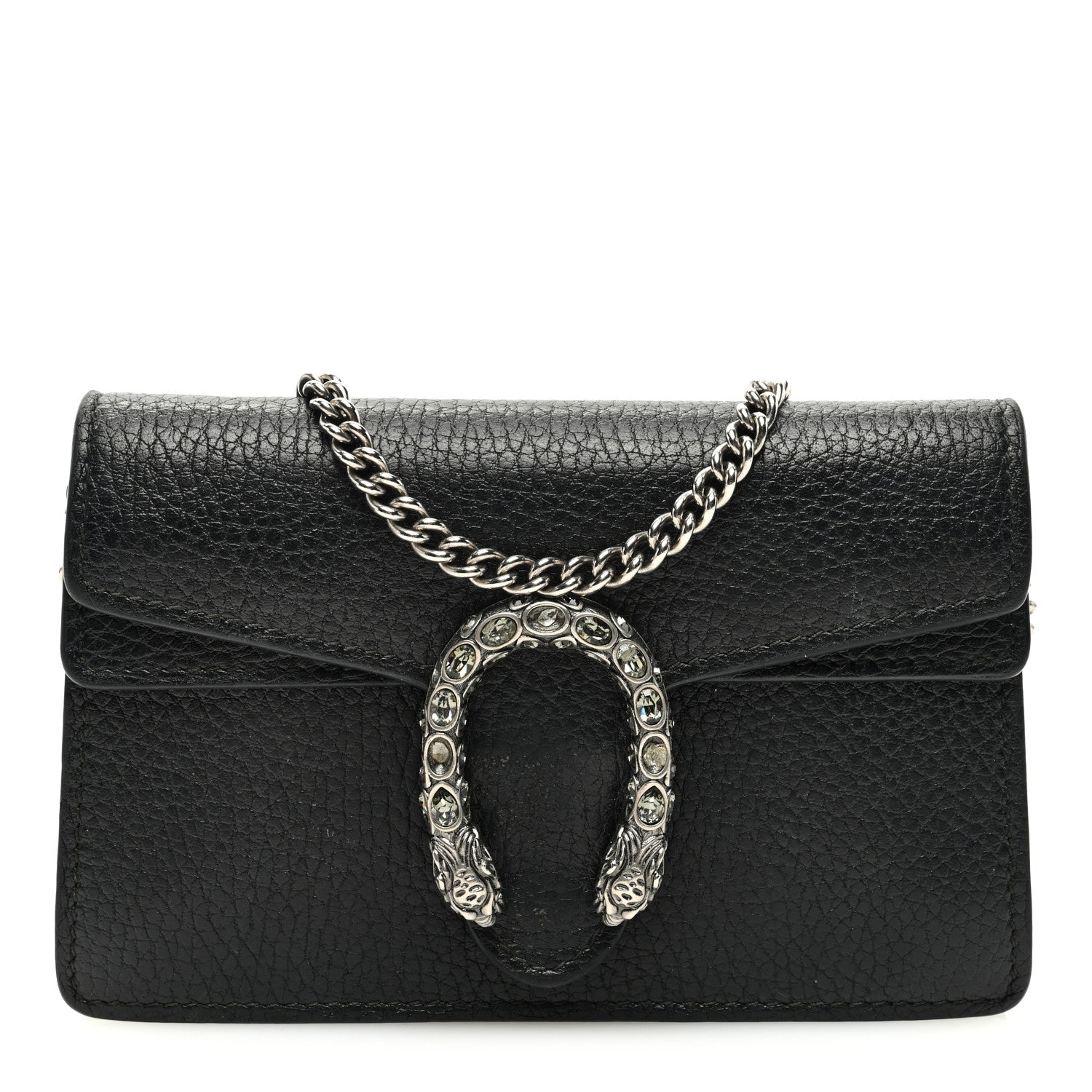 Gucci Calfskin Super Mini Dionysus Shoulder Bag Black 1 of 9