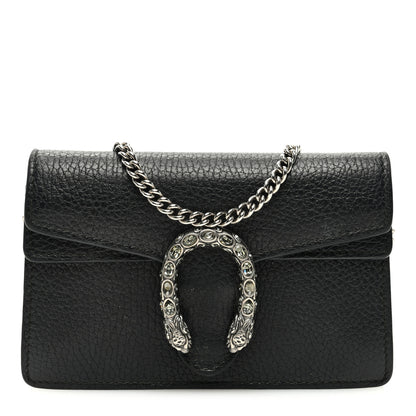 Gucci Calfskin Super Mini Dionysus Shoulder Bag Black 1 of 9