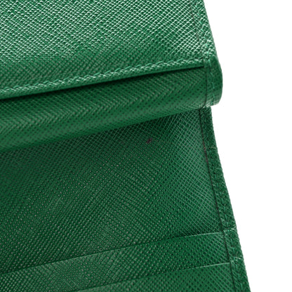 Prada Saffiano Triangle Continental Zip Wallet Mango 9 of 11