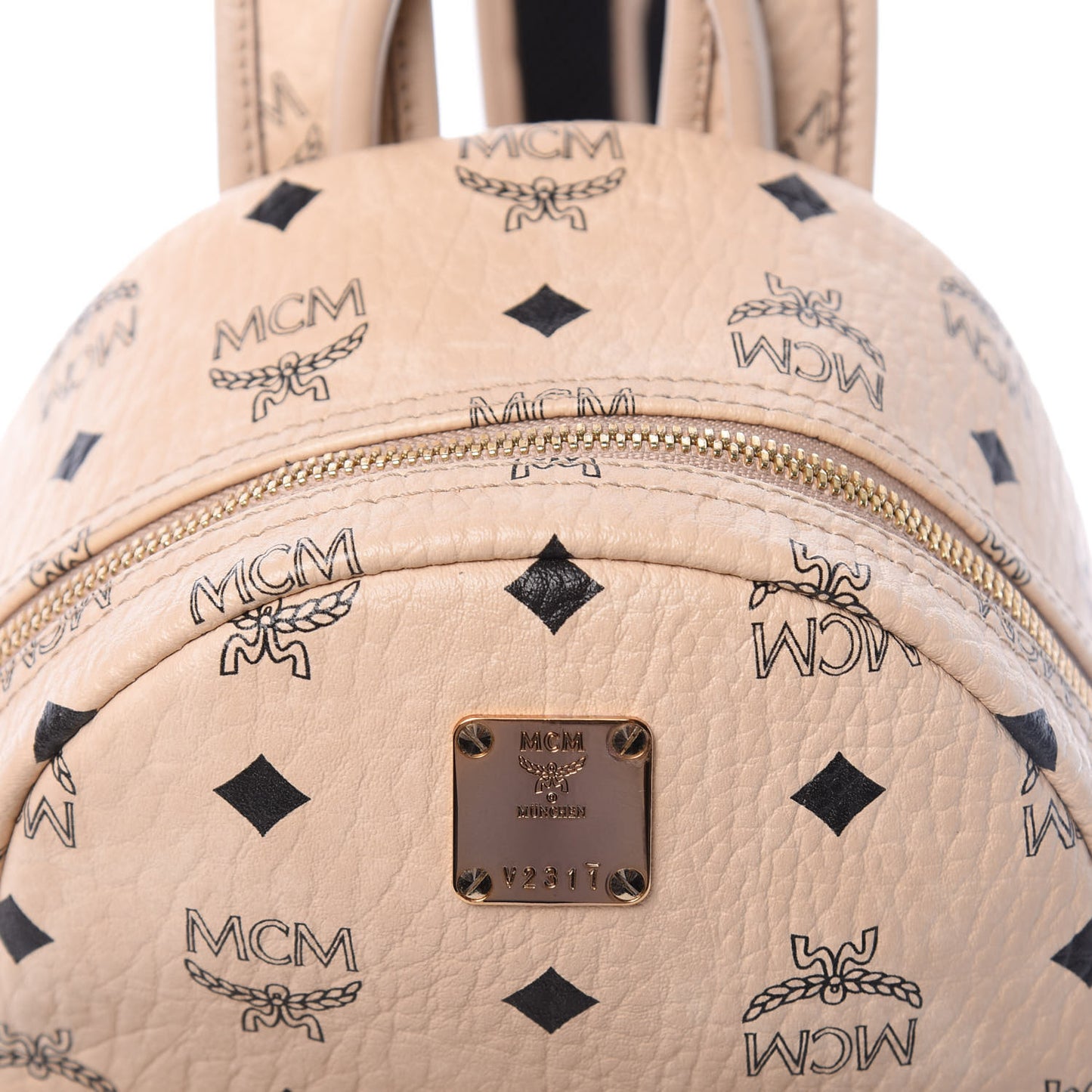 Visetos Side Stud Mini Stark Backpack Beige