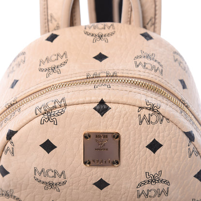 MCM Visetos Side Stud Mini Stark Backpack Beige 9 of 9
