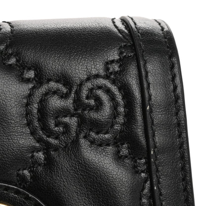 Gucci Calfskin GG Matelasse Card Case Wallet Black 9 of 11