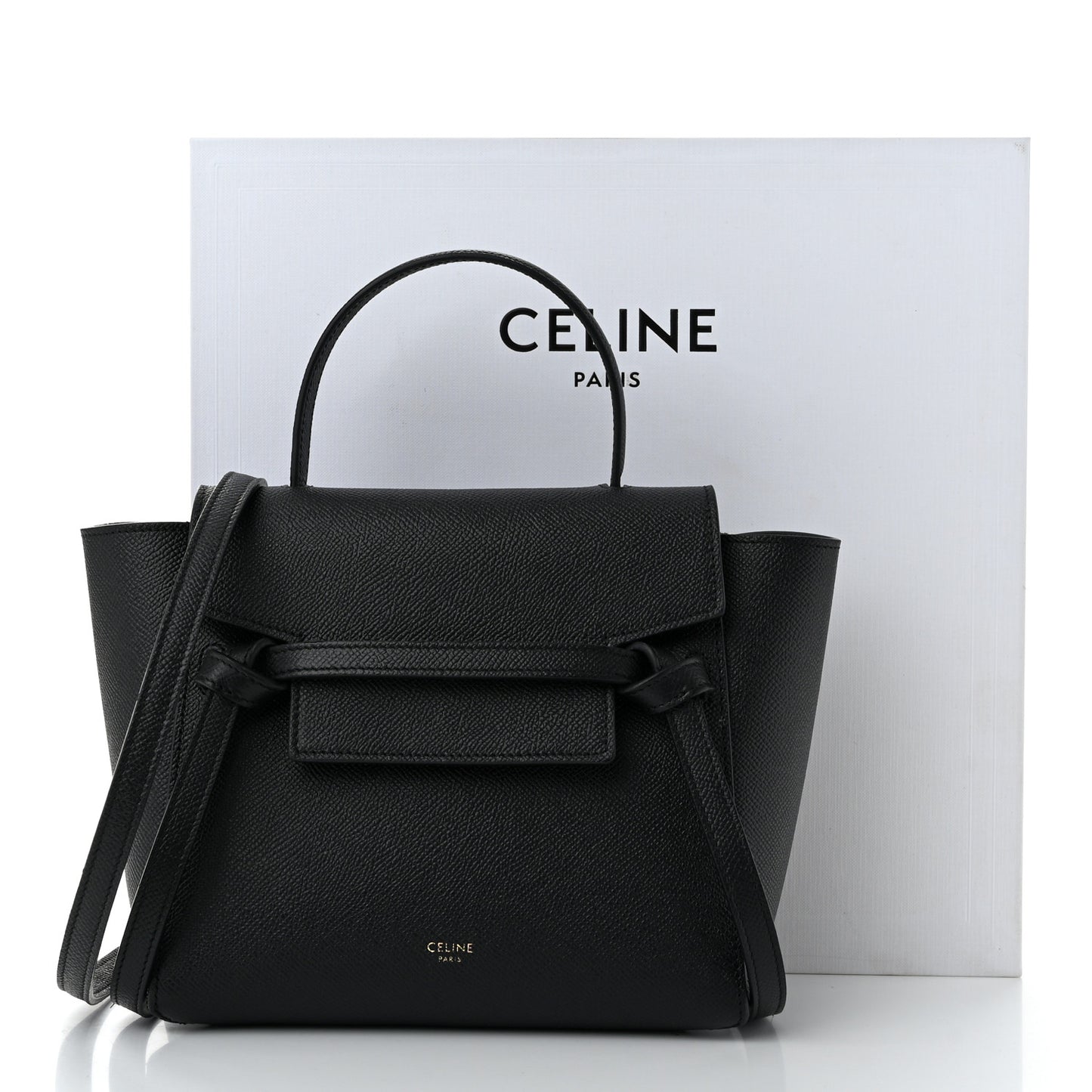 Grained Calfskin Nano Belt Bag Black