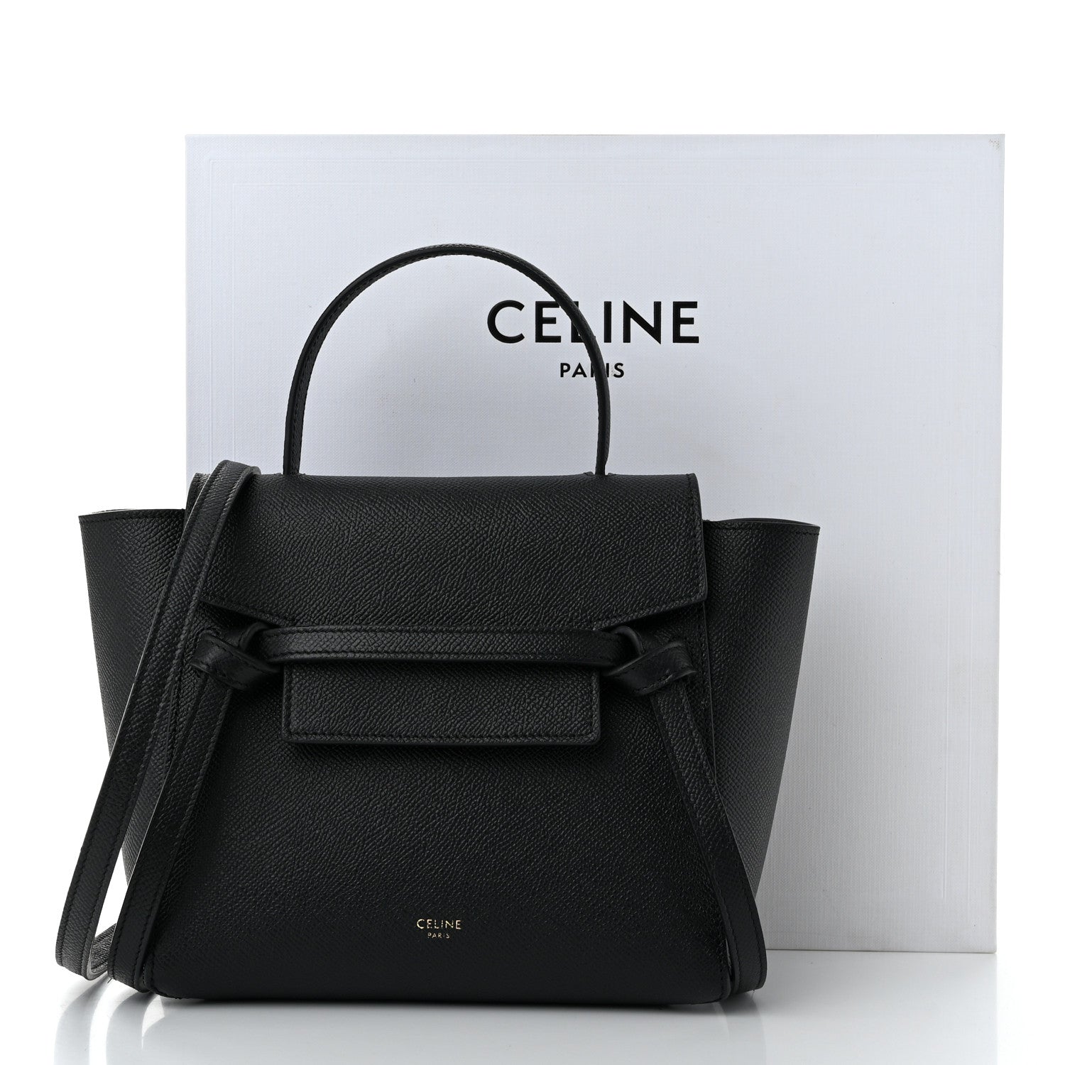 Celine Grained Calfskin Nano Belt Bag Black 10 of 10
