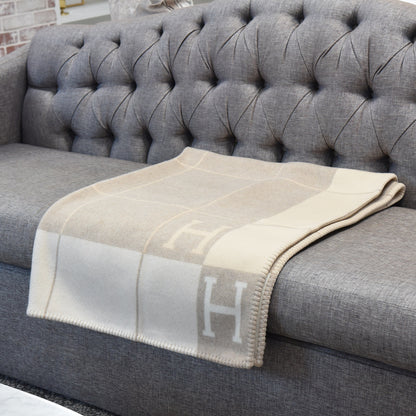 Hermes Wool Cashmere Avalon III Blanket Coco Camomille 2 of 5