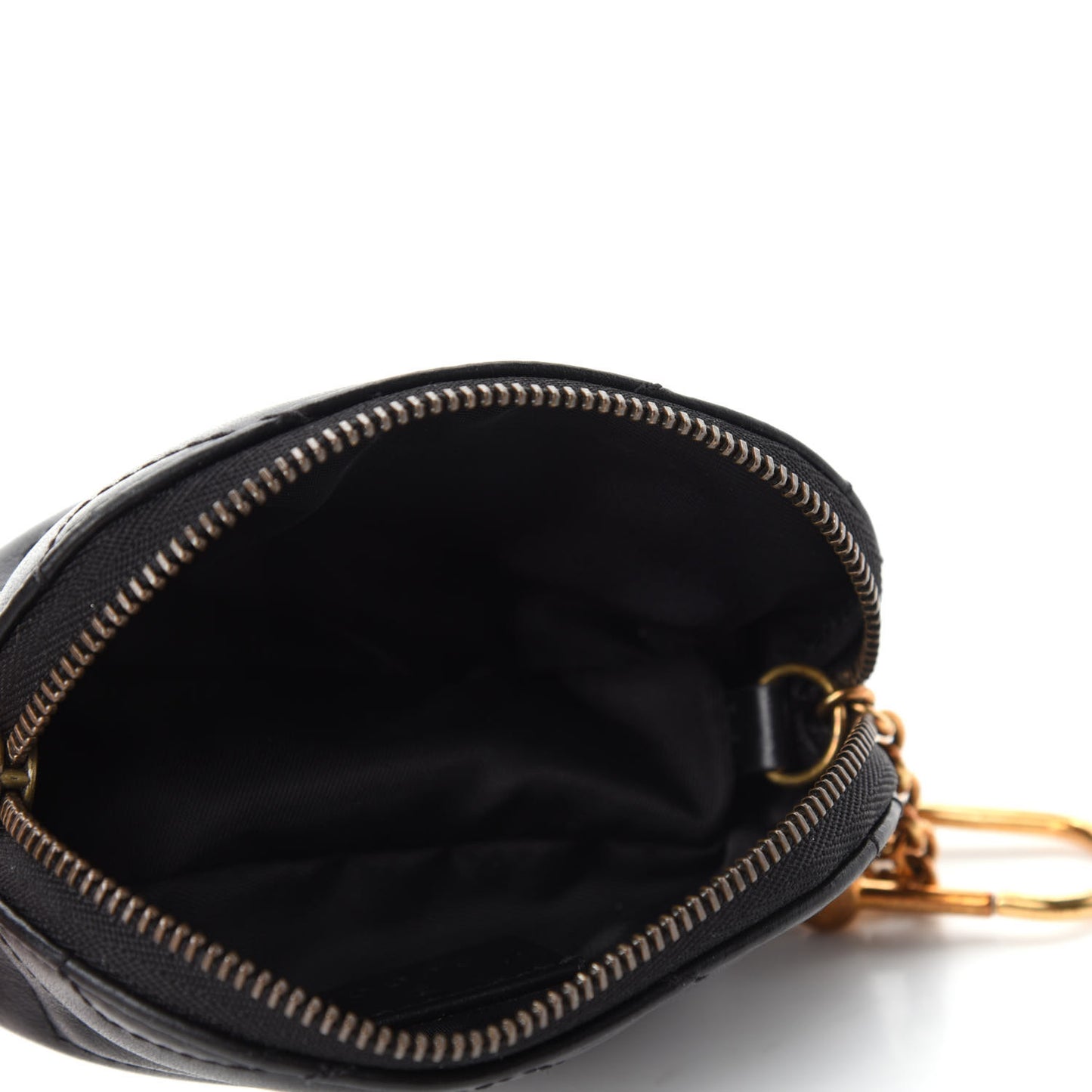 Calfskin Matelasse GG Marmont Key Pouch Black