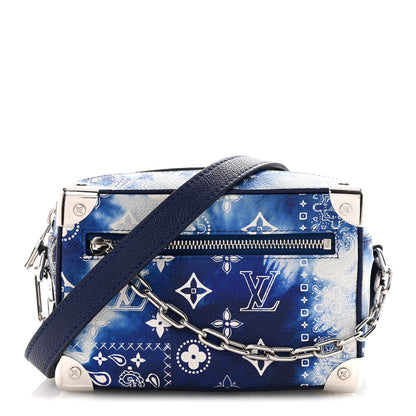 Louis Vuitton Cowhide Monogram Bandana Mini Soft Trunk Blue 1 of 12