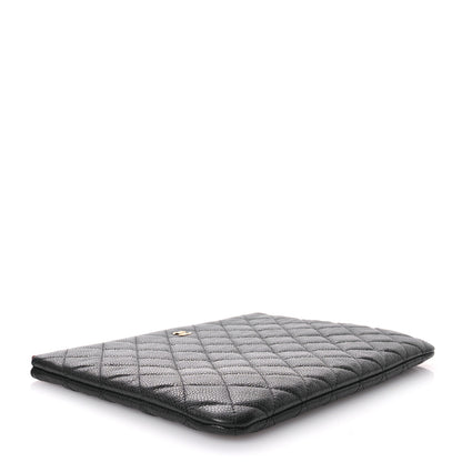 Chanel Caviar Quilted Medium Cosmetic Case Black 4 of 8