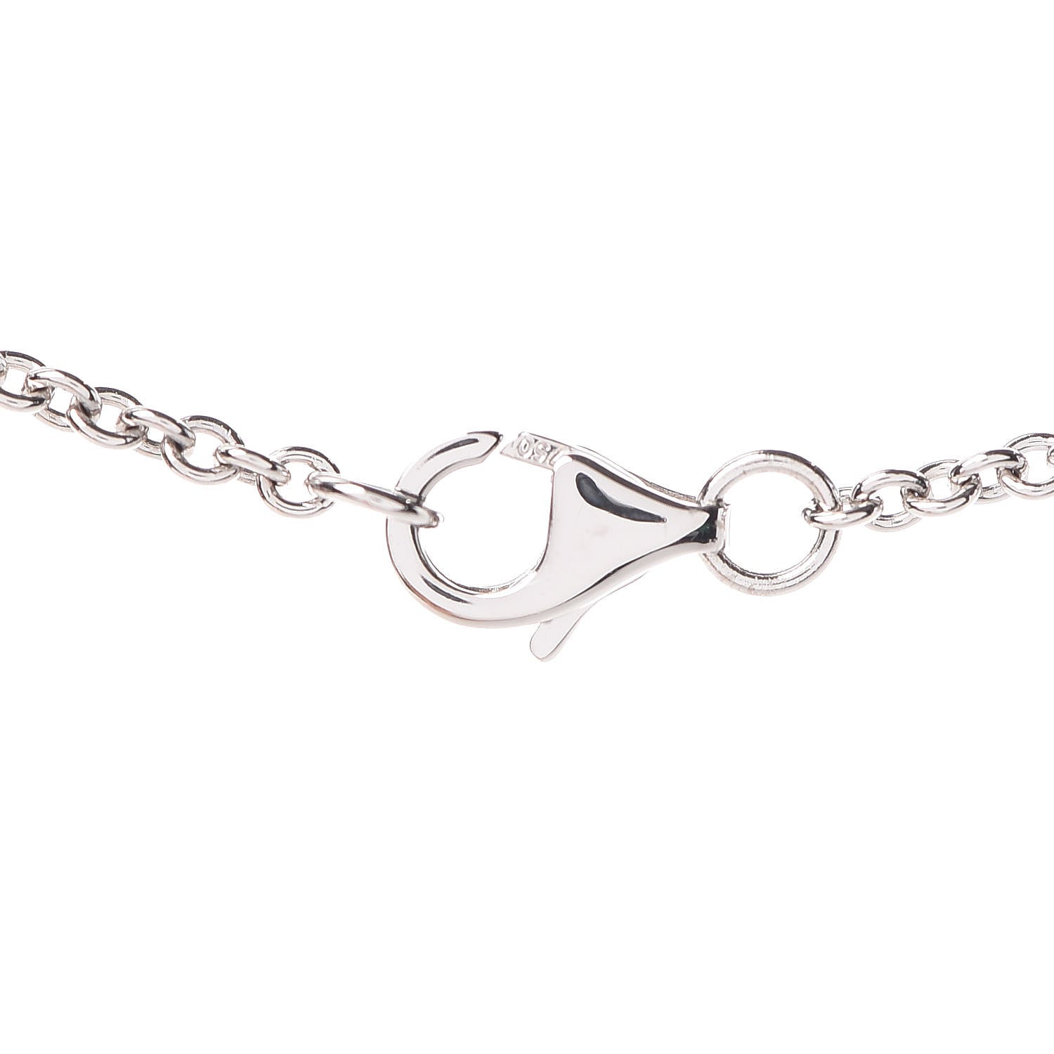 Cartier 18K White Gold Interlocking LOVE Necklace 5 of 8