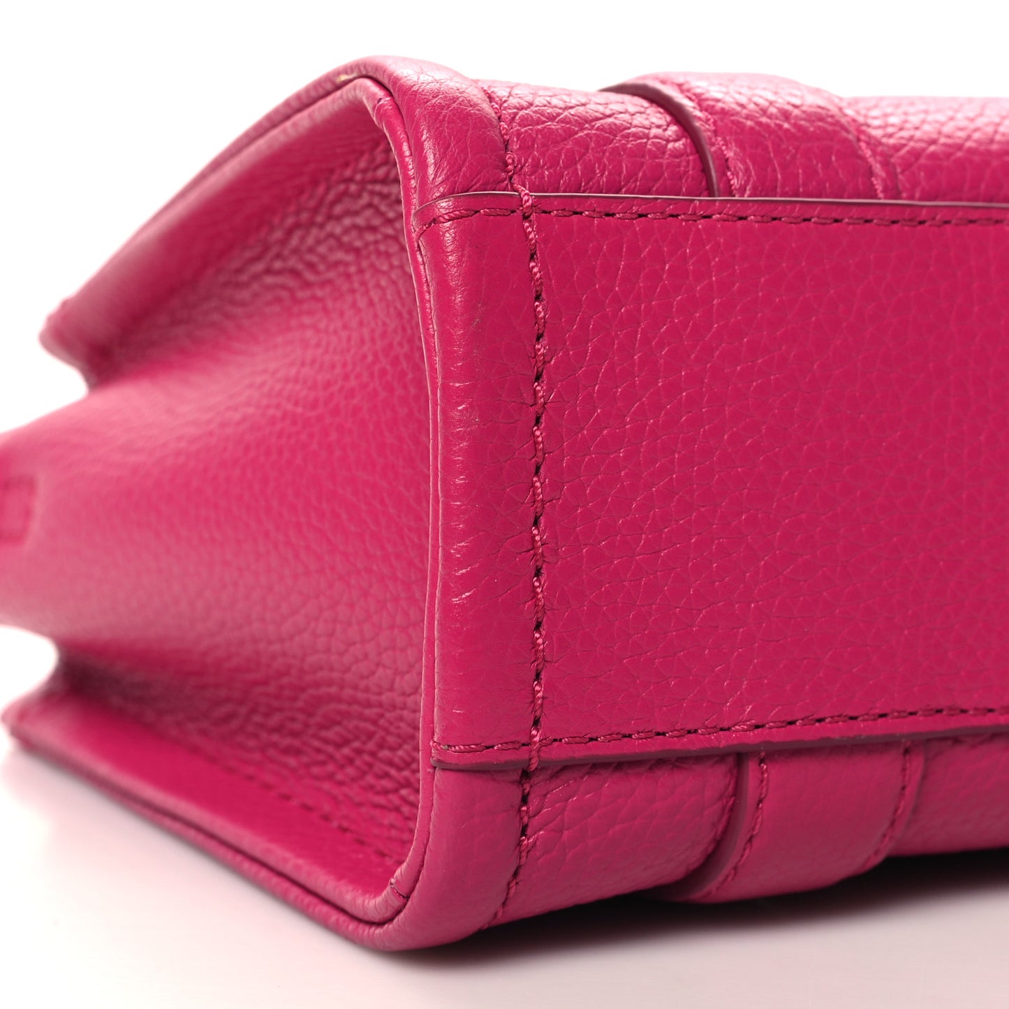 Grained Calfskin Mini The Tote Bag Lipstick Pink